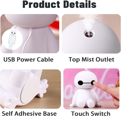INVODA Small Humidifier Cool Mist Portable Desk USB Personal Mini Humidifiers - Image 3