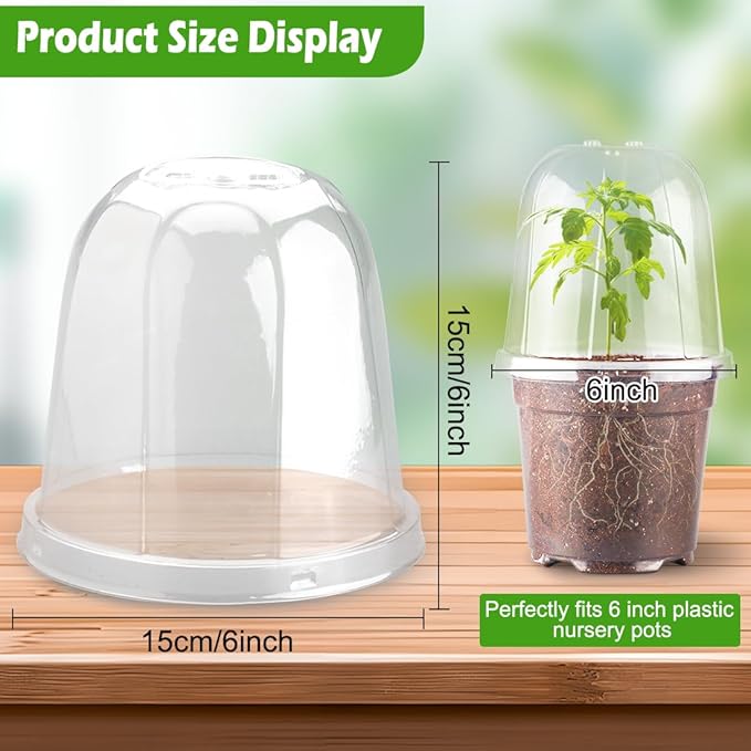 6 Inch Clear Humidity Dome, Reusable Transparent Grow Dome Cover - Image 5