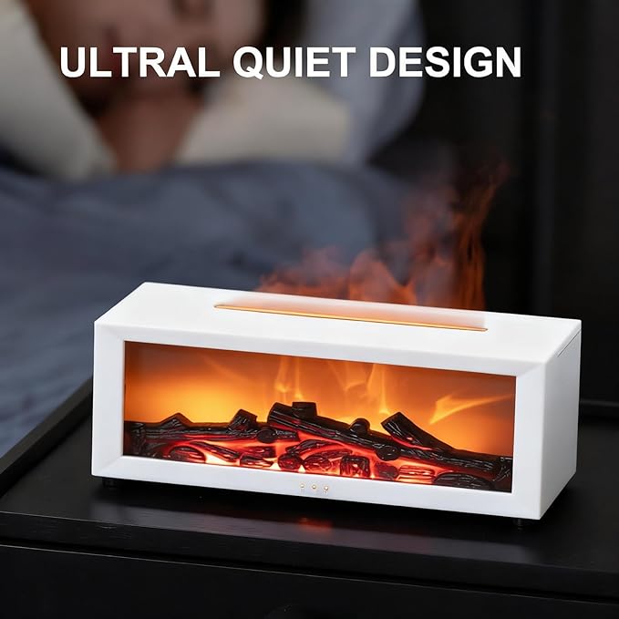 Fireplace Aroma Essential Oil Diffuser, 150ml Ultrasonic Humidifier, Scent - Image 4