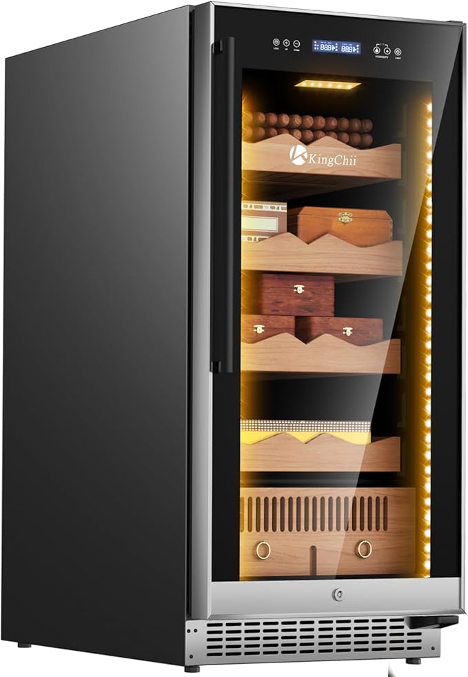 KingChii 265L Electric Cigar Humidor Temperature & Humidity Control, by KingChii