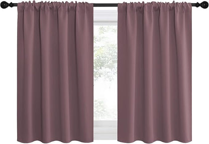 NICETOWN Kitchen Curtains, Short Blackout Curtains & Drapes, Small Window - Image 2