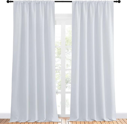 NICETOWN Greyish White Bedroom Curtain Panels by NICETOWN