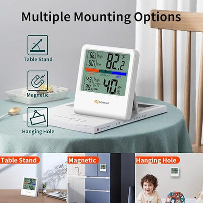 Digital Thermometer Hygrometer, Indoor Wall Thermometer Humidity Indoor - Image 4