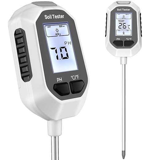 4-in-1 Soil Moisture Meter, Digital Plant Temperature/Soil Moisture Test & PH by YAMRON