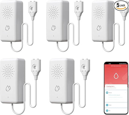 BSEED WiFi Water Leak Detector 5 Pack, Smart Water Sensor by BSEED