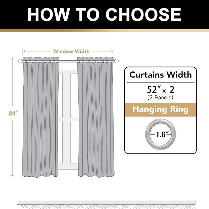 PrinceDeco Nature Linen Curtains 100% Back Out Curtains - Image 4