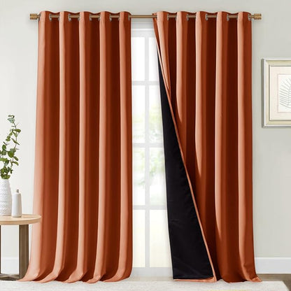 NICETOWN Full Shading Curtains for Windows, Super Heavy-Duty Black Lined by NICETOWN