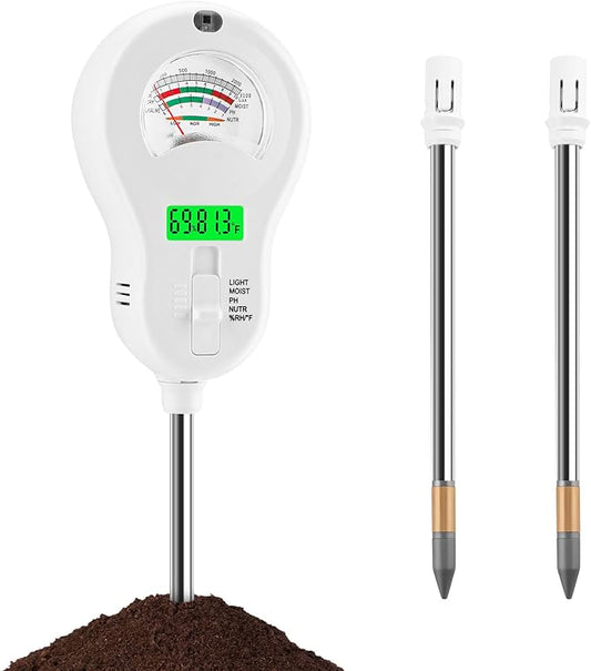 6-in-1 Soil Test Kit with 3 Replaceable Probes, Soil Tester by Unknown
