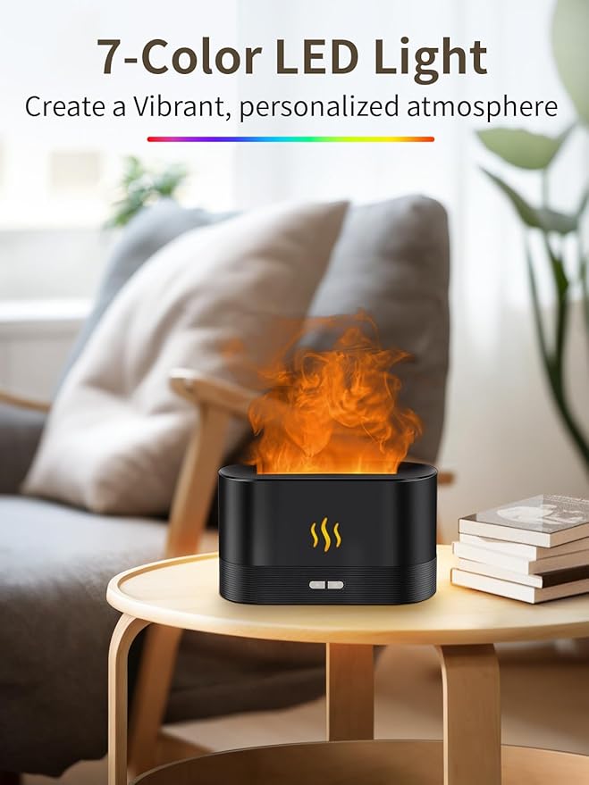 Flame Essential Oil Diffuser, 180ml Aromatherapy Diffuser - Image 3