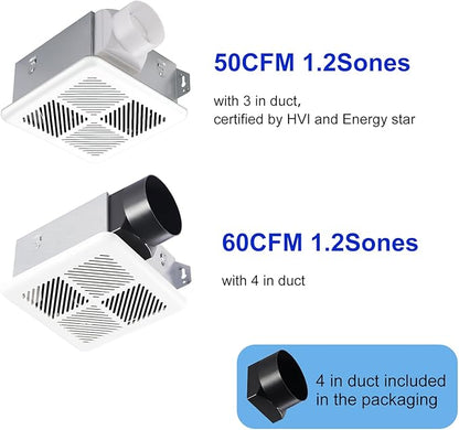 Tech Drive Very Quiet Bathroom Exhaust Fan - Image 2