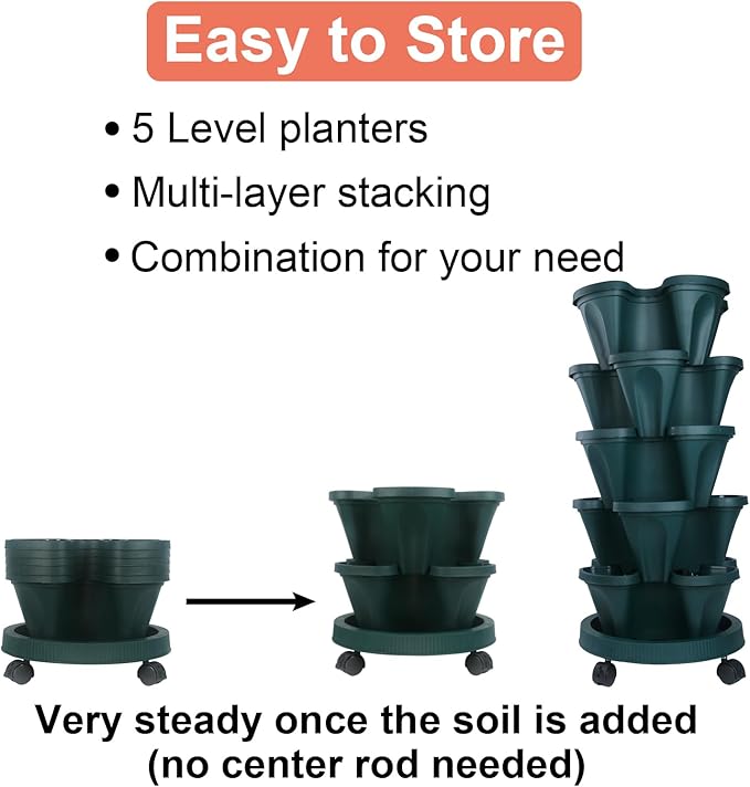 DUNCHATY Stackable Vertical Garden Planter - Image 6