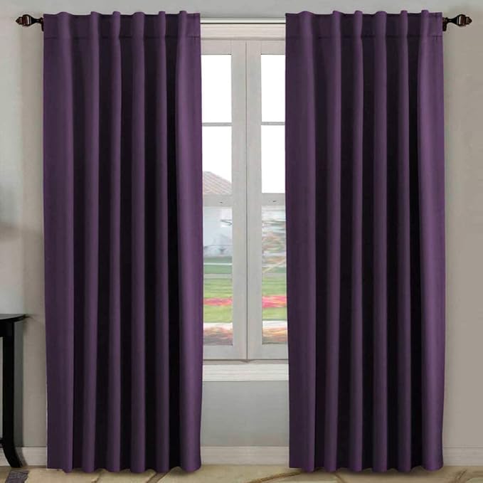 H.VERSAILTEX Blackout Curtains Thermal Insulated Window Treatment Panels Room by HVERSAILTEX