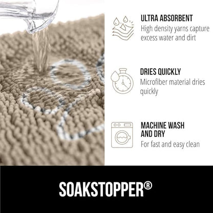 GORILLA GRIP SOAKSTOPPER Dog Door Mat, 48x30 Machine Washable Rug Absorbent - Image 5