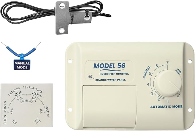 Almond-colored Model 56 Automatic Whole House Humidifier Control Humidistat - Image 2