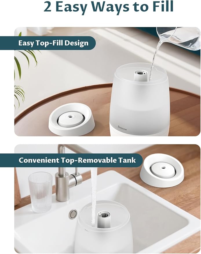 BREEZOME Humidifiers for Bedroom, 2.5L Humidifiers for home, 250ml/h Mist Output - Image 8