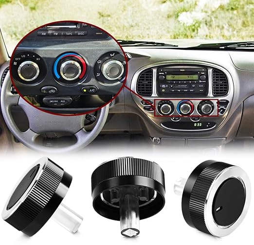 Upgraded 3PCS Toyota Tundra AC Knobs Compatible by Xislet