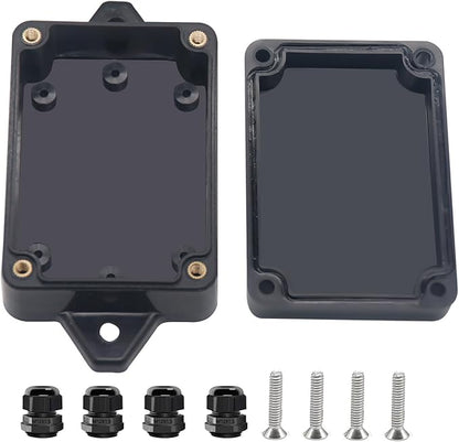 Project Box ABS Black Electrical Boxes IP67 Outdoor Waterproof Box Electronic by Otdorpatio