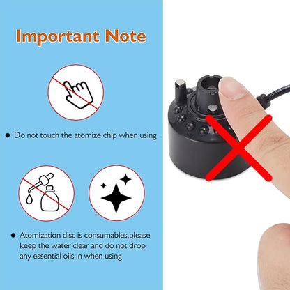 AGPTEK 12 LED Mist Maker Water Fountain Pond Fog Atomizer Air Humidifier - Image 5