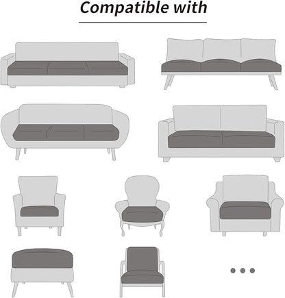 Fuloon Seat Cushion Covers, Stretch Couch Slipcovers Sofa Cushion Protective - Image 6