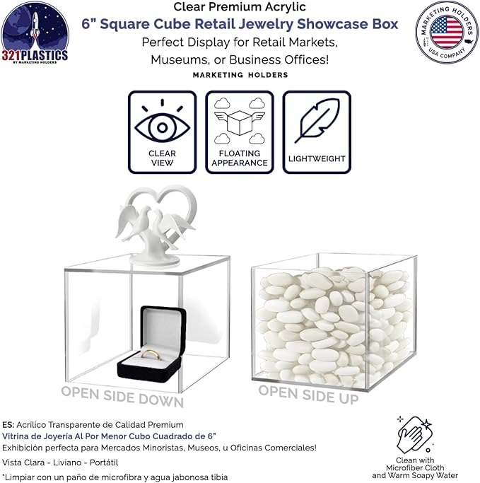 6" Clear Acrylic Display Box - Image 3