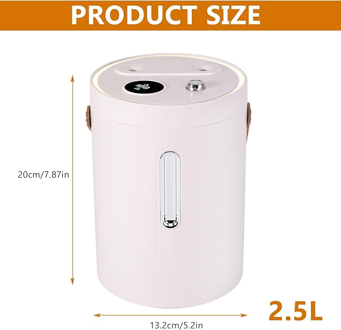Blingbin Humidifiers for Bedroom, 2.5L Dual Nozzle Air Humidifiers for Home - Image 8