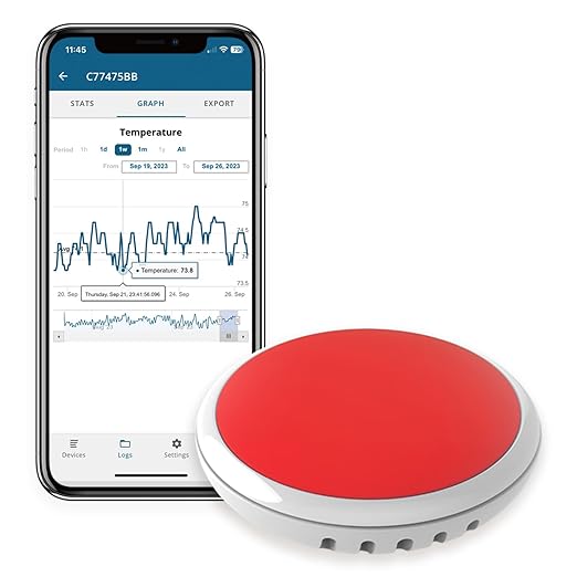 Disc Maxi Temperature Sensor and Logger by BlueMaestro