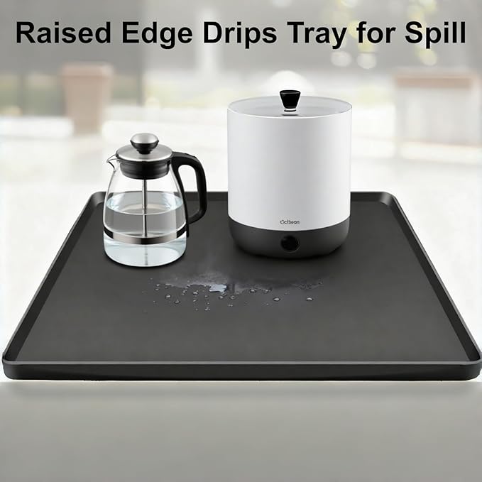 Silicone Drip Mat for Humidifiers, 19x19 Square Raised Edge Drips Tray - Image 4