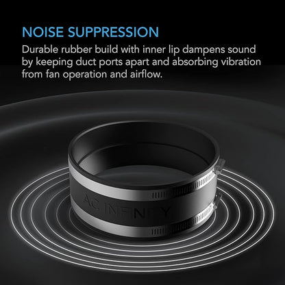 AC Infinity Noise Reduction Clamp 4-Inch, Duct Coupler - Image 4