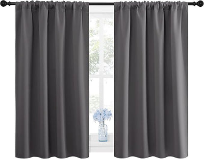 NICETOWN Grey Window Curtains for Bedroom - Image 2