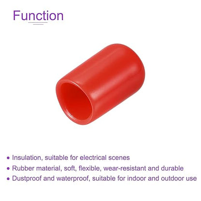 DMiotech 20 Pack 5/16" ID Red Screw Thread Protectors Rubber End Caps Bolt - Image 5
