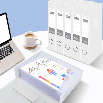 HUA JIE A4 Storage File Boxes Plastic Archives Cases - Image 6
