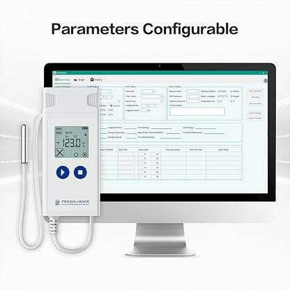 Freshliance Ultra Low Temperature Data Logger, Reusable Temperature Recorder - Image 4