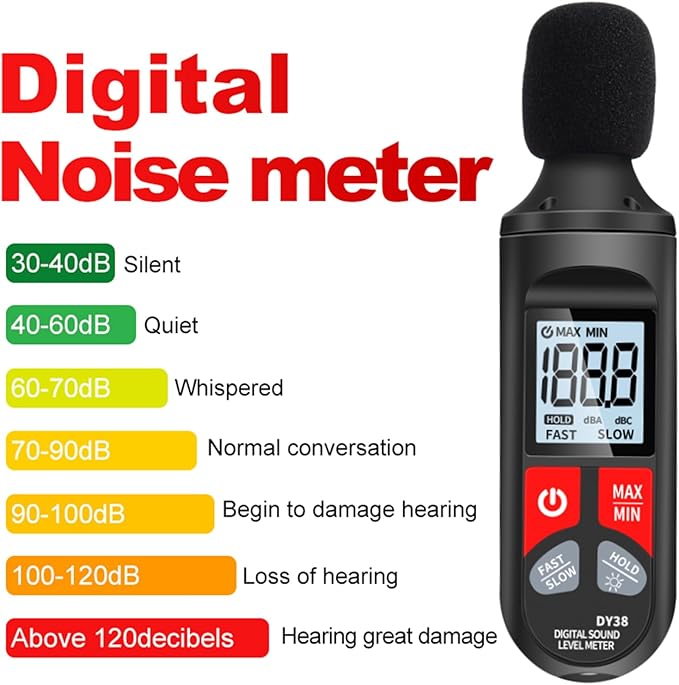 High Precisions Sound Leveling Meter Decibel Noise Tester Digital Noise Meter - Image 4