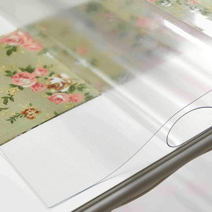 NECAUX Custom 52 x 120 Inch Frosted Table Cover Protector, 1.5mm Thick Wood - Image 2