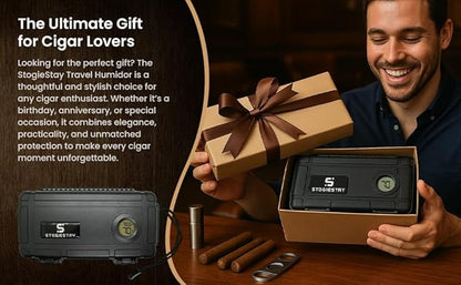 StogieStay Travel Humidor for Cigars – Digital Hygrometer, Airtight & - Image 9