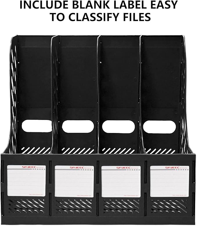 SAYEEC Magazine File Holder, Plastic Desktop File Folder Organizer - Image 5