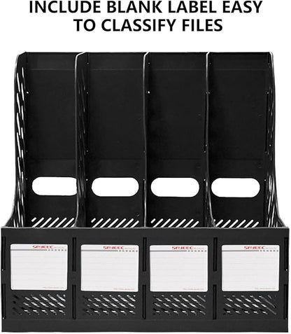 SAYEEC Magazine File Holder, Plastic Desktop File Folder Organizer - Image 5