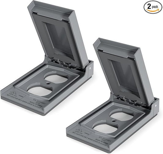 ELEGRP Vertical Outdoor Cover for Duplex Receptacles, Weatherproof Wall Plate by ELEGRP%7CELEGROUP