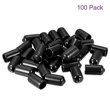 DMiotech 100 Pack 10mm ID Black Screw Thread Protectors Rubber End Caps Bolt - Image 6