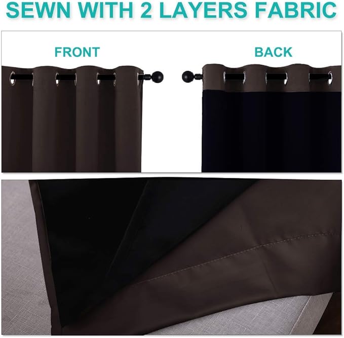 NICETOWN 100% Blackout Blinds, Laundry Room Decor Window Treatment Curtains - Image 6