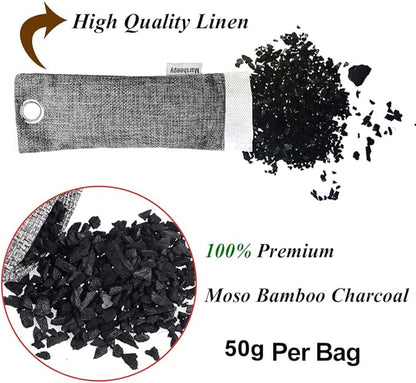 Marsheepy 12 Pack Bamboo Charcoal Shoe Deodorizer Bags, Activated Charcoal Odor - Image 2
