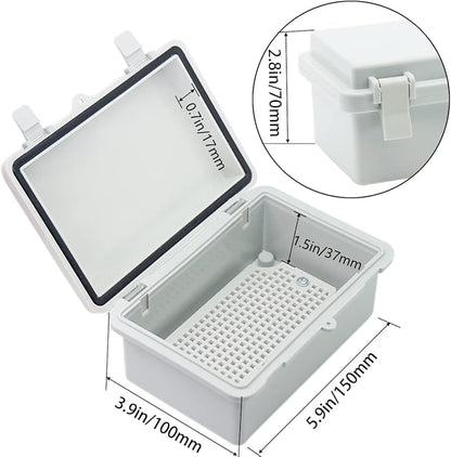 Junction Box, Hinged Cover IP67 Waterproof ABS Project Box - Image 3