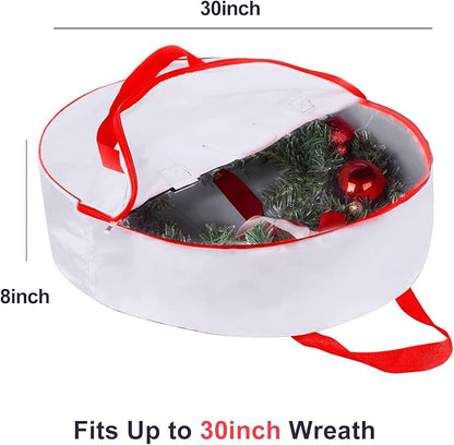 Christmas Wreath Storage Bag 30inch -Large Christmas Wreath Storage - Image 2