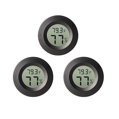 3pcs Mini Hygrometer Thermometer Indoor Outdoor Round Humidity Meter Fahrenheit by BuynowonVeanic