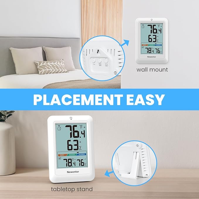 Newentor Indoor Outdoor Thermometer Wireless, Weather Stations Wireless Indoor - Image 6