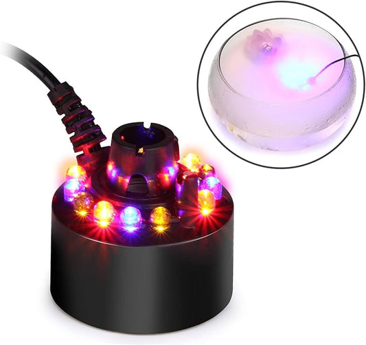 AGPTEK 12 LED Mist Maker Water Fountain Pond Fog Atomizer Air Humidifier by AGPTEK
