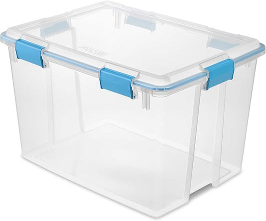 80 Quart Gasket Box, Weather-Resistant Large Clear Storage Bin by Unknown