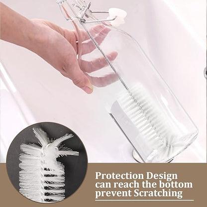 8 Pcs Bottle and Straw Cleaner, Long Deep Nylon Brush - Image 3