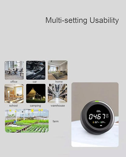 Portable CO2 Detector, High-Precision NDIR Sensor Meter, Indoor CO2 Monitor - Image 8