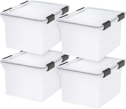 IRIS USA File Box WeatherPro File Organizer Plastic File Box by IRISUSA